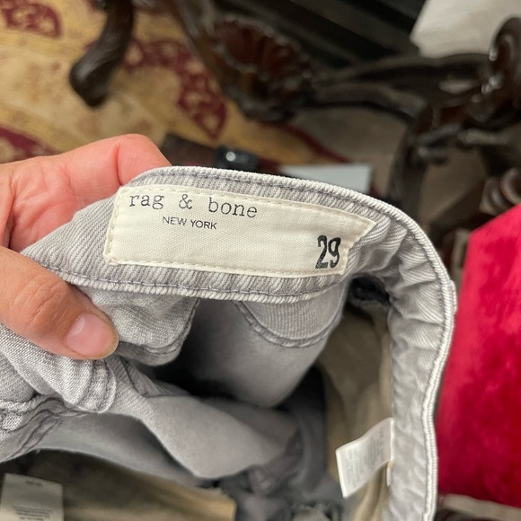 Rag & Bone Dre Low-Rise Slim Boyfriend Jeans 29 Gray / Dust Wash - Picture 3 of 10